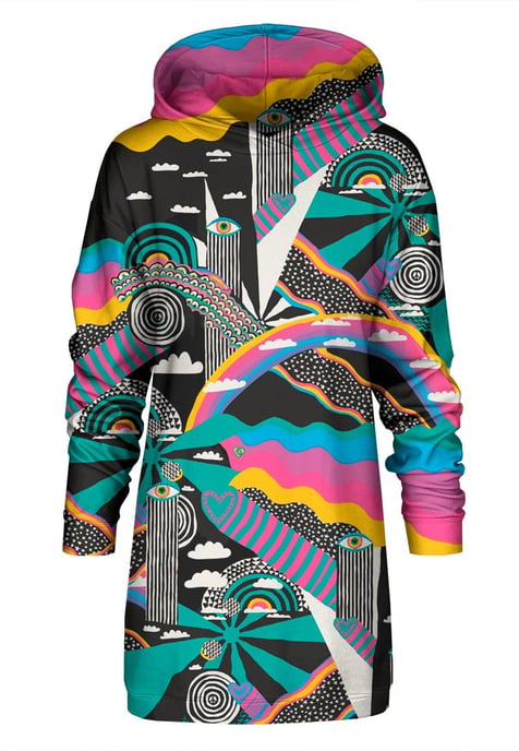 "Rainbow Landscape" Oversize hoodiejurk - Image 1