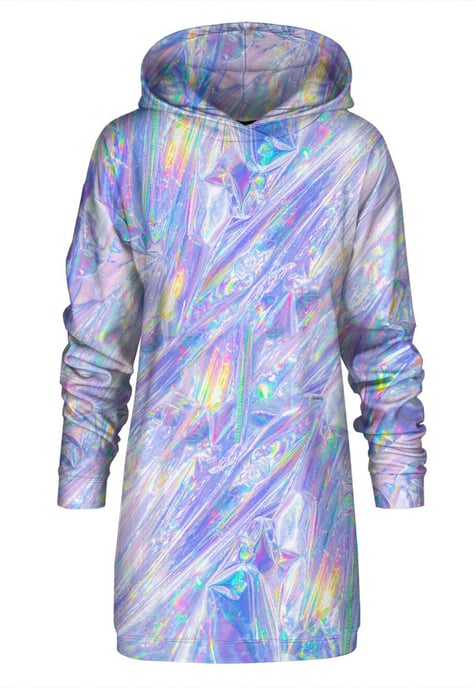 "Magic Foil" Oversize Hoodieklänning - Image 1