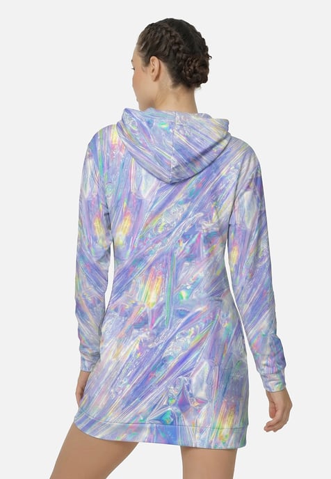 "Magic Foil" Oversize Hoodieklänning - Image 3