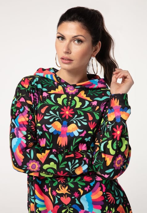 "Black Mexican Folk" Oversize Hoodieklänning - Image 4