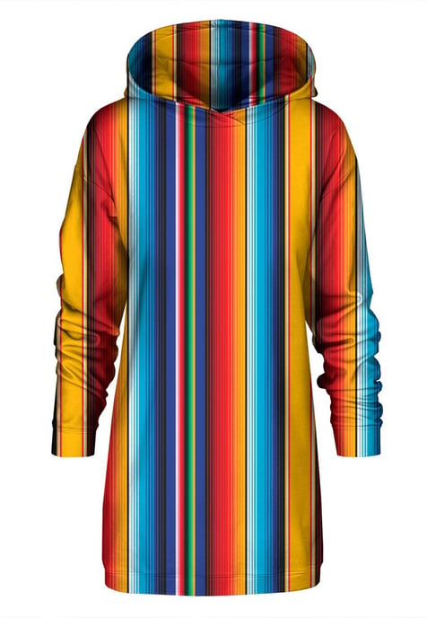 "Mexican Stripes" Oversize hoodiejurk - Image 1