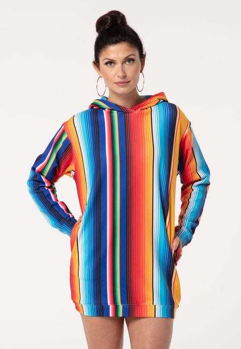 "Mexican Stripes" Oversize hoodiejurk - Image 2