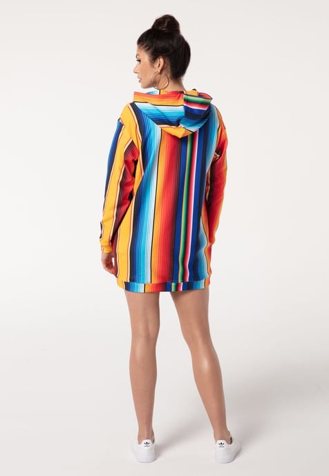 "Mexican Stripes" Oversize hoodiejurk - Image 3