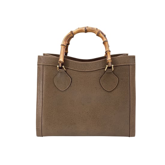Gucci Vintage Leren Tote Bag Diana Bamboo - Image 1