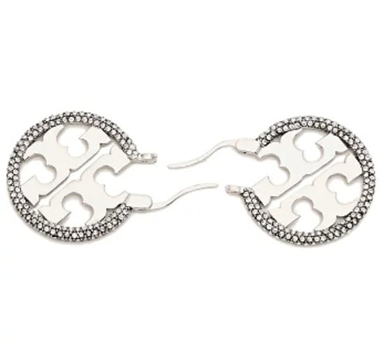 Silver Crystal Embellished Earrings - Image 2