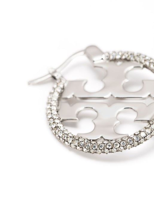 Silver Crystal Embellished Earrings - Image 3