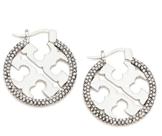 Silver Crystal Embellished Earrings - Image 4