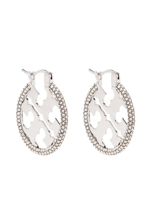 Silver Crystal Embellished Earrings - Image 5