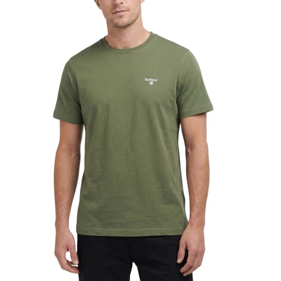 Barbour Mens Essential Sports T-Shirt Crew Neck Regular Fit Soft Cotton T-Shirts - Image 3