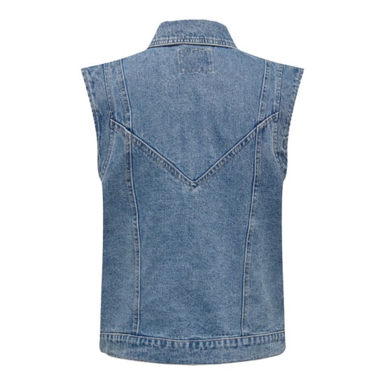 Only Onlkennedy sl dnm waistcoat bj blue denim - Image 2