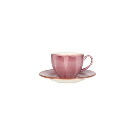 Bonna Thee kopjes & schotel aura blackberry porselein set van 6 - Image 1