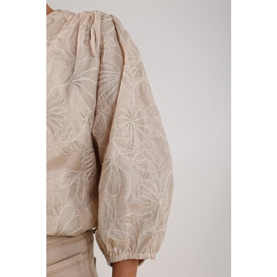 Nukus Nks02208 9 lynn blouse embroidery sand - Image 5