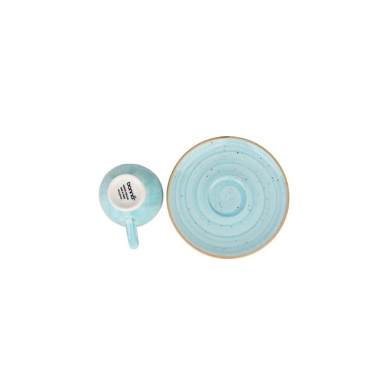 Bonna Espresso kopjes & schotel aqua porselein set van 6 - Image 2