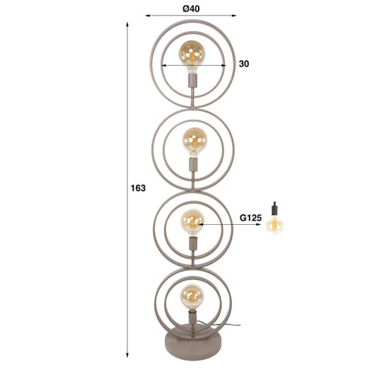 Hoyz vloerlamp turn around 4-lichts - - Image 2