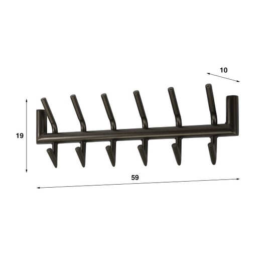 Hoyz kapstok tubo 2x6 haken drift brown - Image 3