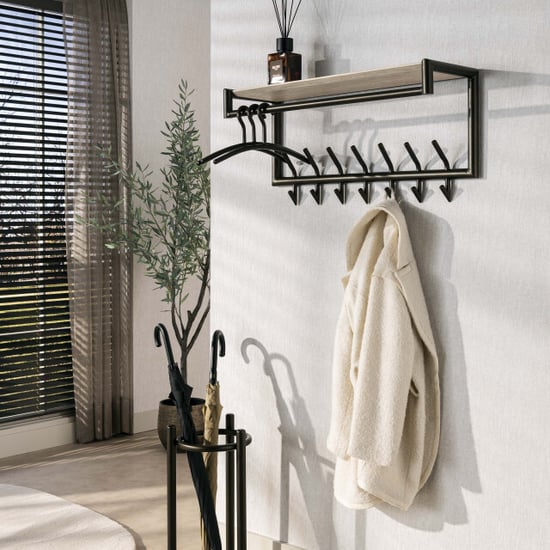 Hoyz kapstok terra 2x7 haken melamine travertine - Image 1