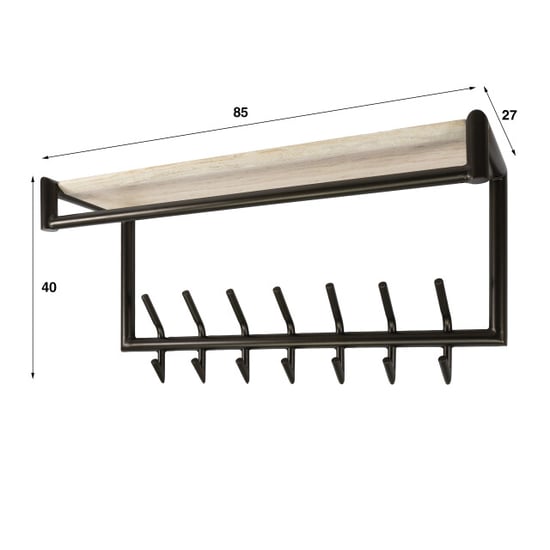 Hoyz kapstok terra 2x7 haken melamine travertine - Image 2