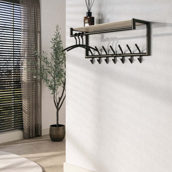 Hoyz kapstok terra 2x7 haken melamine travertine - Image 4