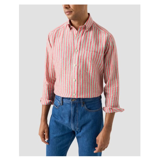 Eton Multi striped linen shirt lange mouw overhemden 100014792 - Image 4