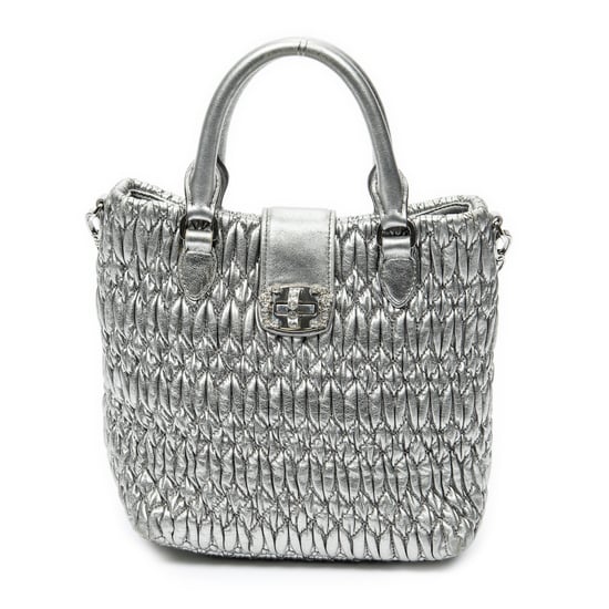 Small Turn Lock Crystal Tote Handbag - Image 1