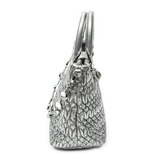 Small Turn Lock Crystal Tote Handtas - Image 4