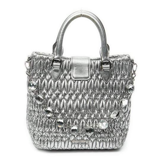 Small Turn Lock Crystal Tote Handtas - Image 5