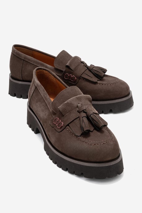 Poen Leren Kwast Loafer Dames - Image 2
