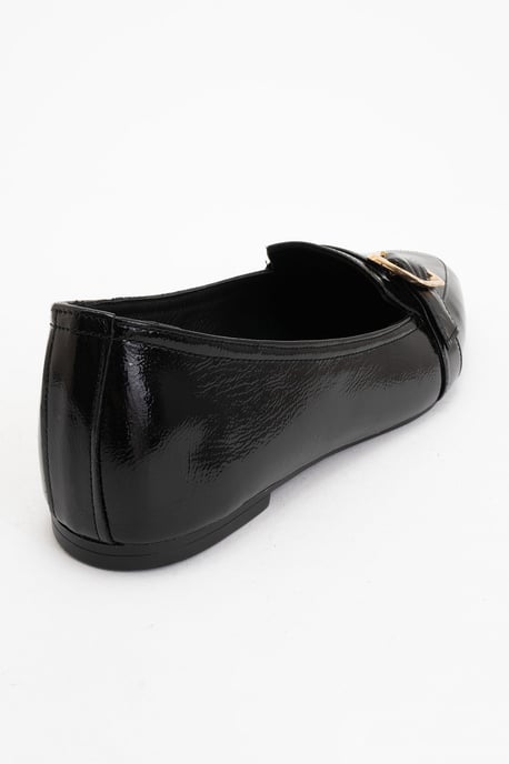 Zarina Puntige Teen Leren Platte Schoenen Dames - Image 3