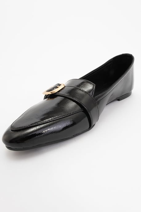 Zarina Puntige Teen Leren Platte Schoenen Dames - Image 4