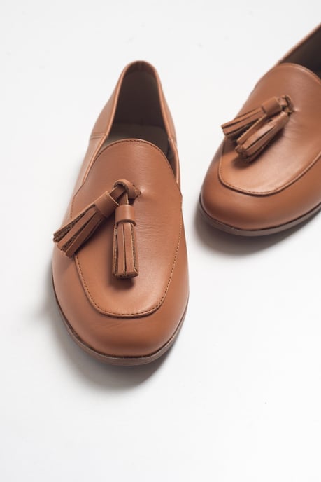 Mona Zacht Leren Kwast Loafer - Image 3