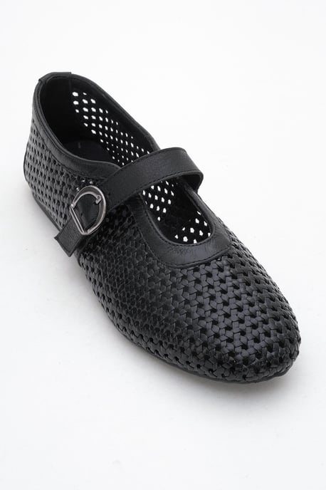 MIRELLA Flätad Läder Ballerinas Dam - Image 1
