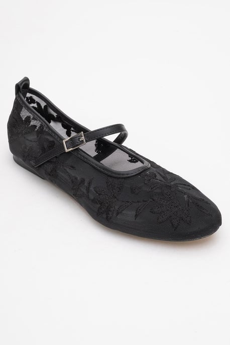 Juny Mesh Floral Embroidery Ballet Flat - Image 3