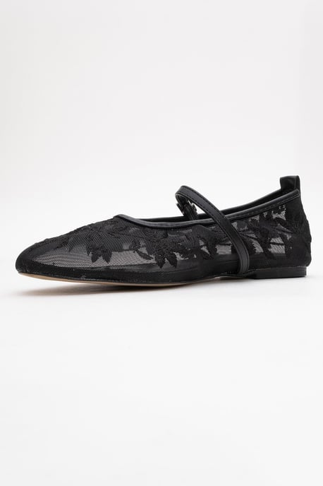 Juny Mesh Floral Embroidery Ballet Flat - Image 4