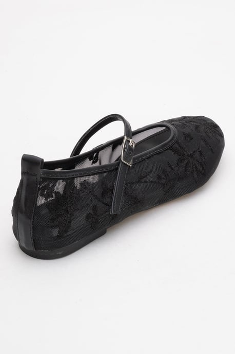 Juny Mesh Floral Embroidery Ballet Flat - Image 5
