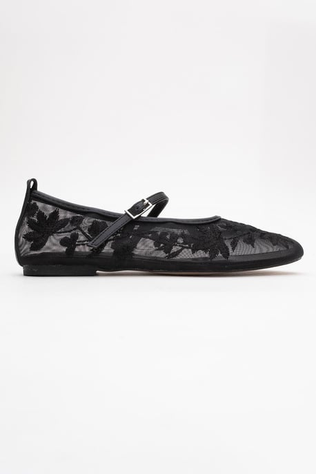 Juny Mesh Floral Embroidery Ballet Flat - Image 6