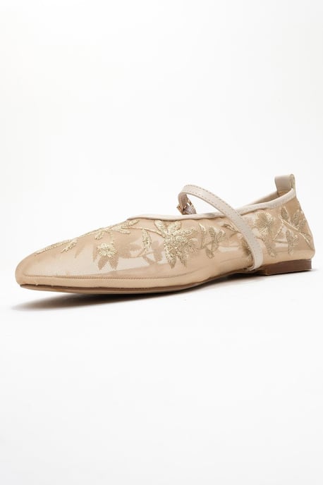 Juny Mesh Floral Embroidery Ballet Flat - Image 4