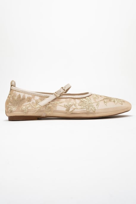 Juny Mesh Floral Embroidery Ballet Flat - Image 6