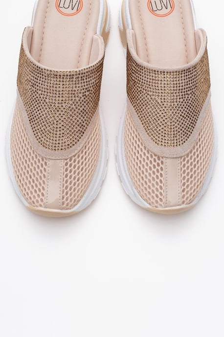 GLEA Mesh Strass Mules Dames - Image 3