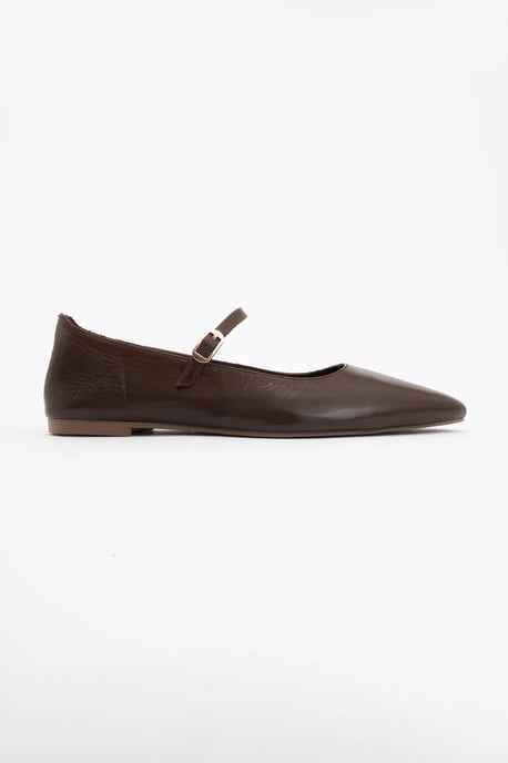 Lara Leren Mary Jane Platte Schoenen - Image 2