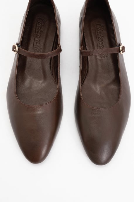 Lara Leren Mary Jane Platte Schoenen - Image 5