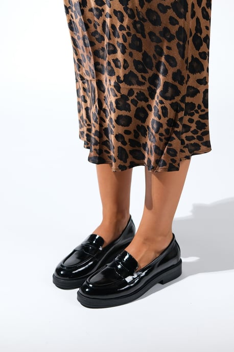 Bree Platform Penny Leren Loafer Dames - Image 3