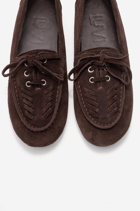 Lorven Leren Veter Loafer Dames - Image 3