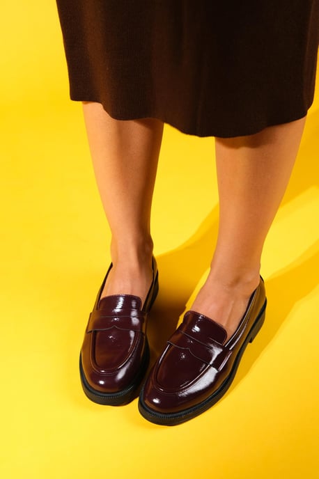 Bree Platform Penny Leren Loafer Dames - Image 2