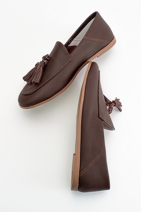 Mona Zacht Leren Kwast Loafer Dames - Image 4