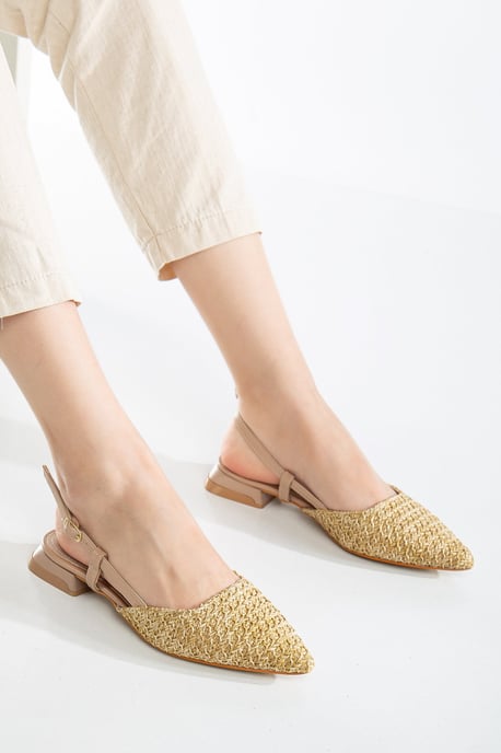 Riley Geweven Slingback Platte Schoenen - Image 2