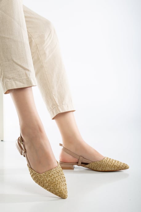 Riley Geweven Slingback Platte Schoenen - Image 5