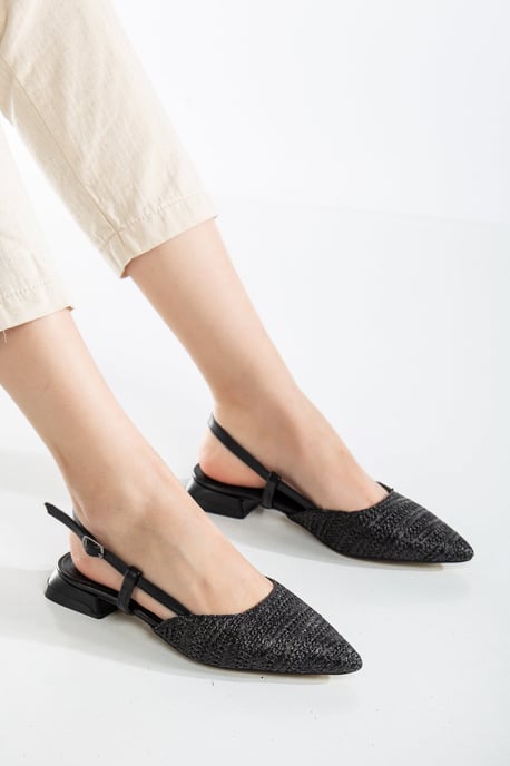 Riley Geweven Slingback Platte Schoenen - Image 2
