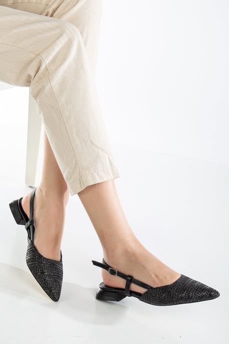 Riley Geweven Slingback Platte Schoenen - Image 4