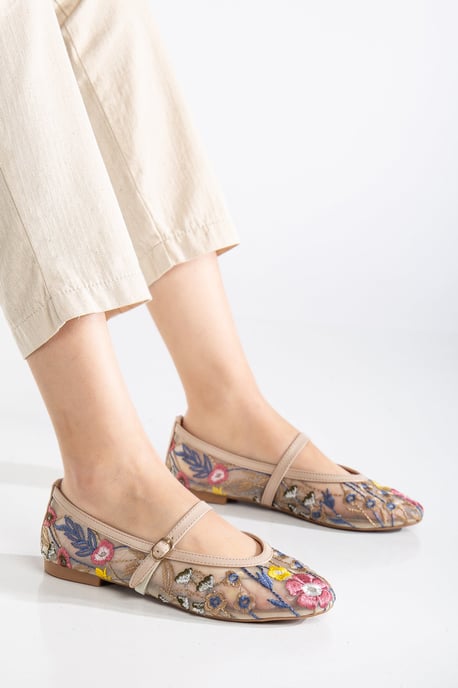Fauna Mesh Mary Jane Platte Schoenen - Image 3