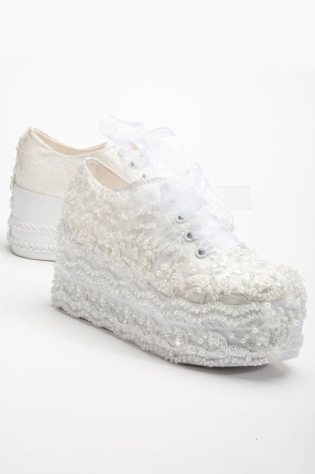 Florette Kant Bruiloft Platform Sneakers - Image 3
